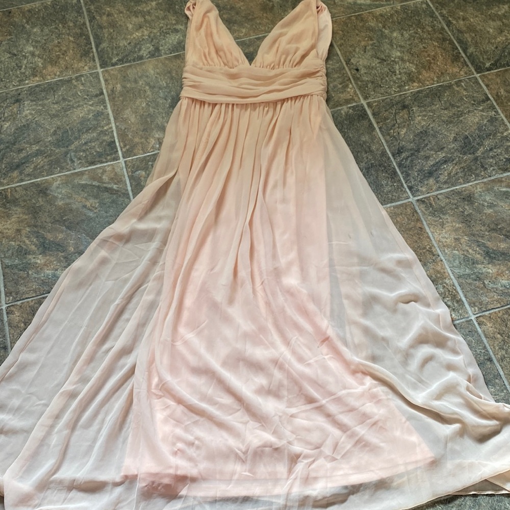 Nude dress, beautiful.